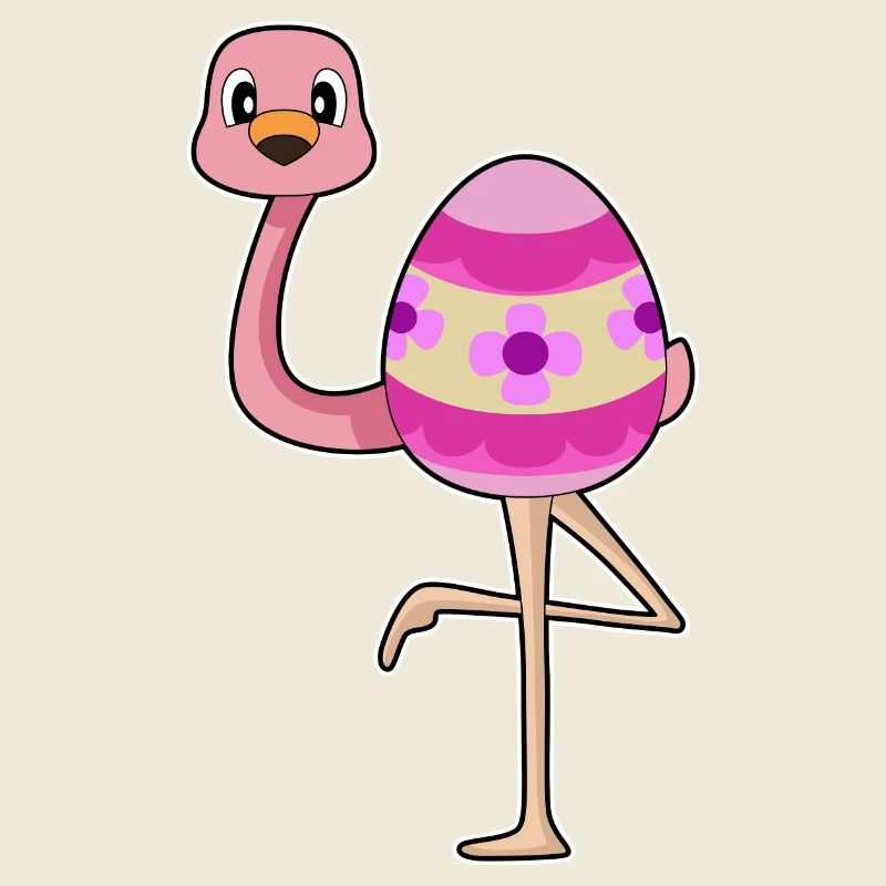 Flamingo Easter Easter Egg