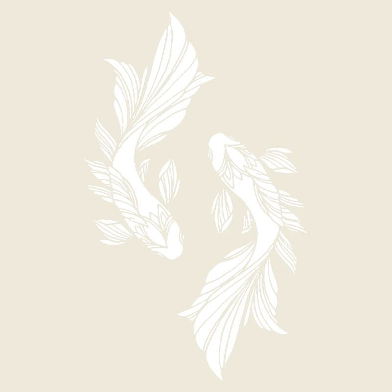 Deux poissons blancs