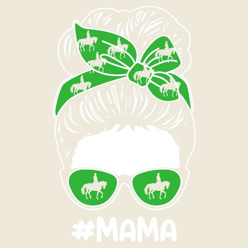 Reiten Mama Mutter Pferde