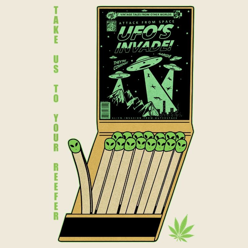 UFO Invasion Vintage Poster Design