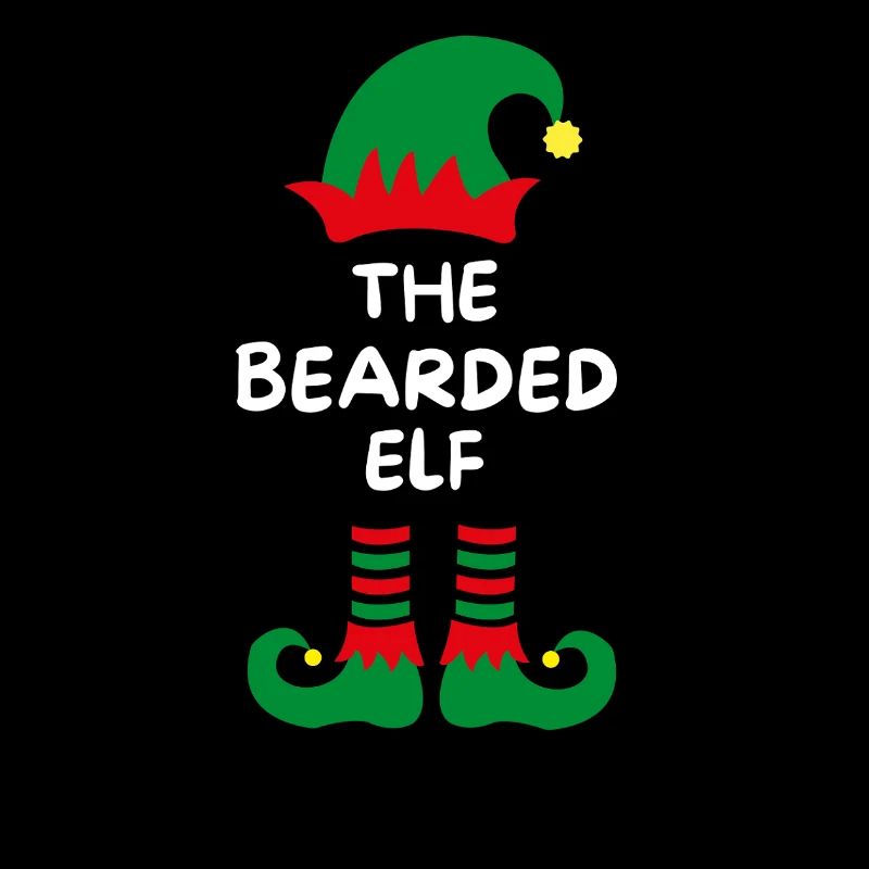 Der bärtige Elf. Lustiger Spruch zu Weihnachten