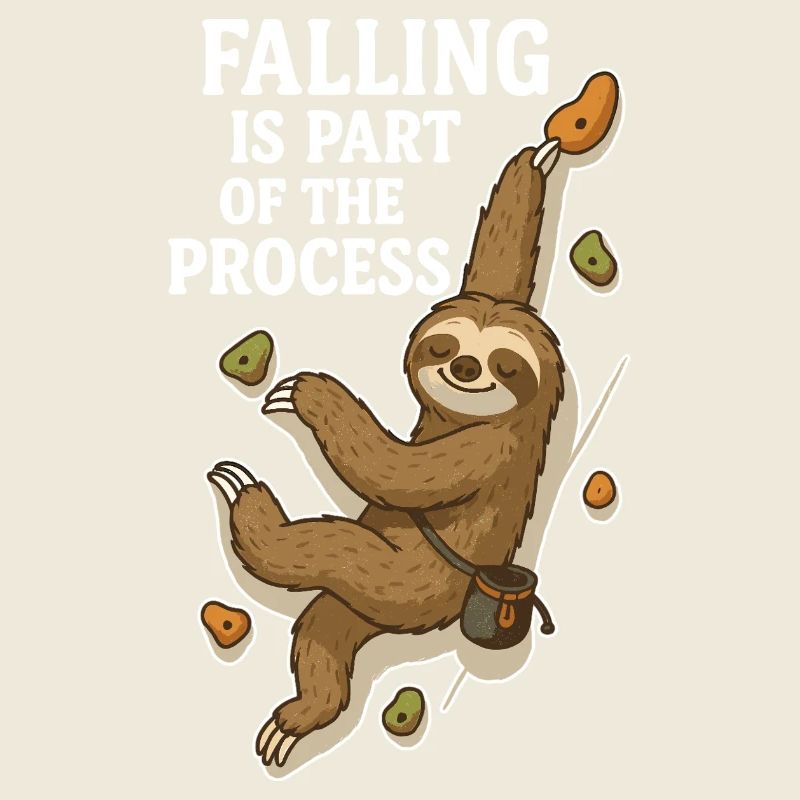 Bouldering Sloth – Falling is part of the Process