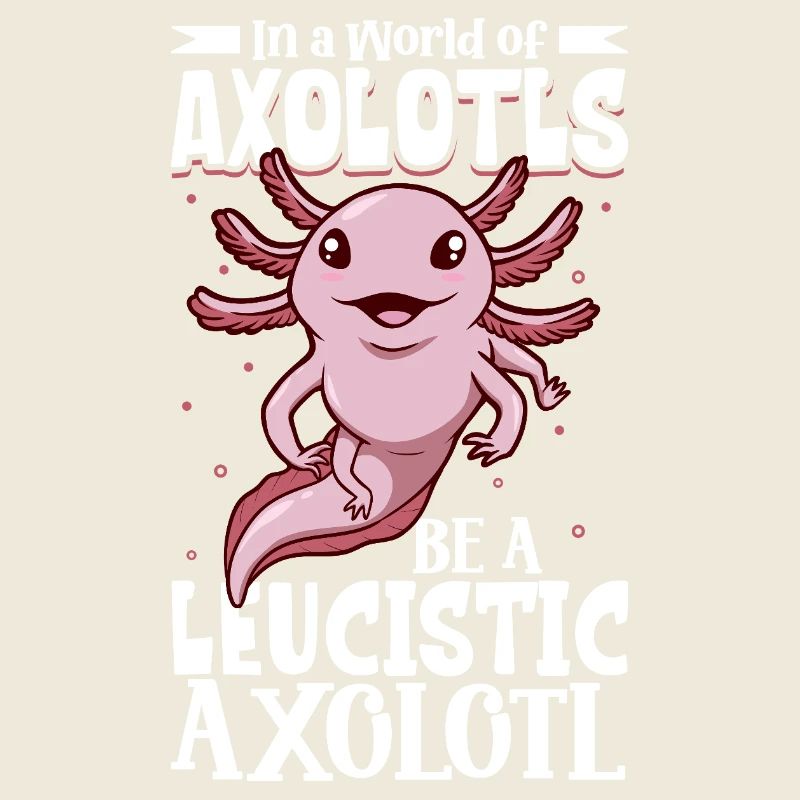 Sei ein Leucistic Axolotl