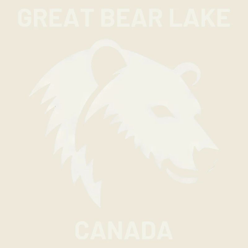 Conception de silhouette du lac de l’Ours - Vacances à