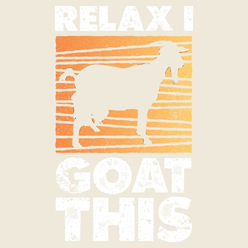 Silhouette de coucher de soleil de chèvre relaxe