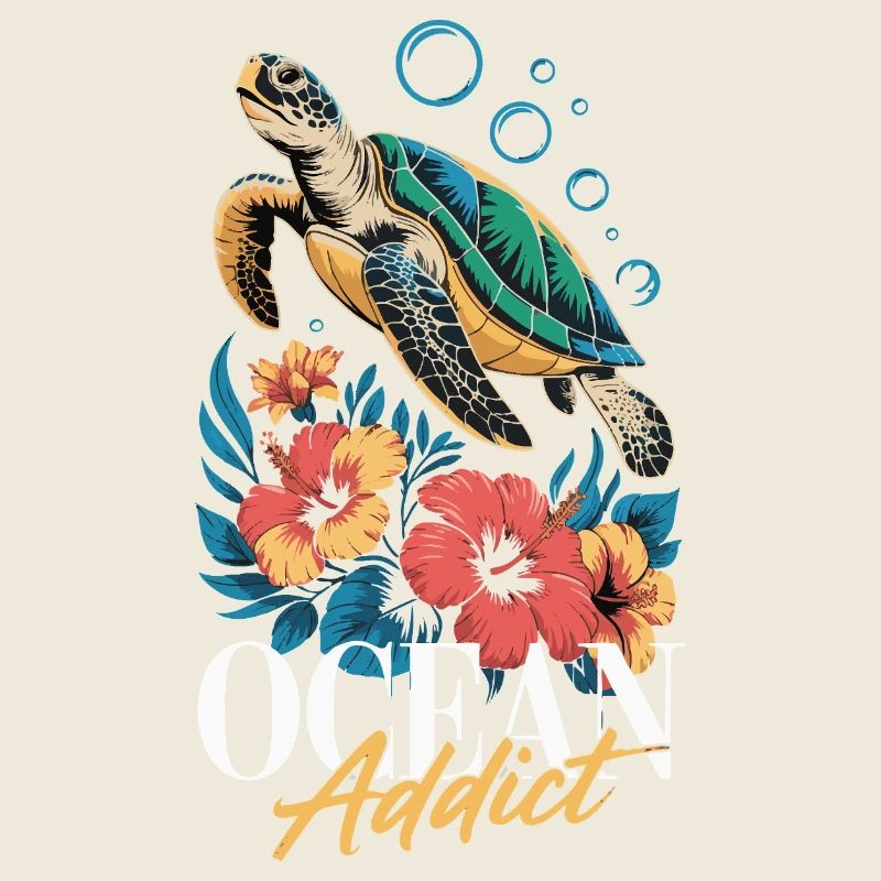Sea Turtle Ocean Addict Design
