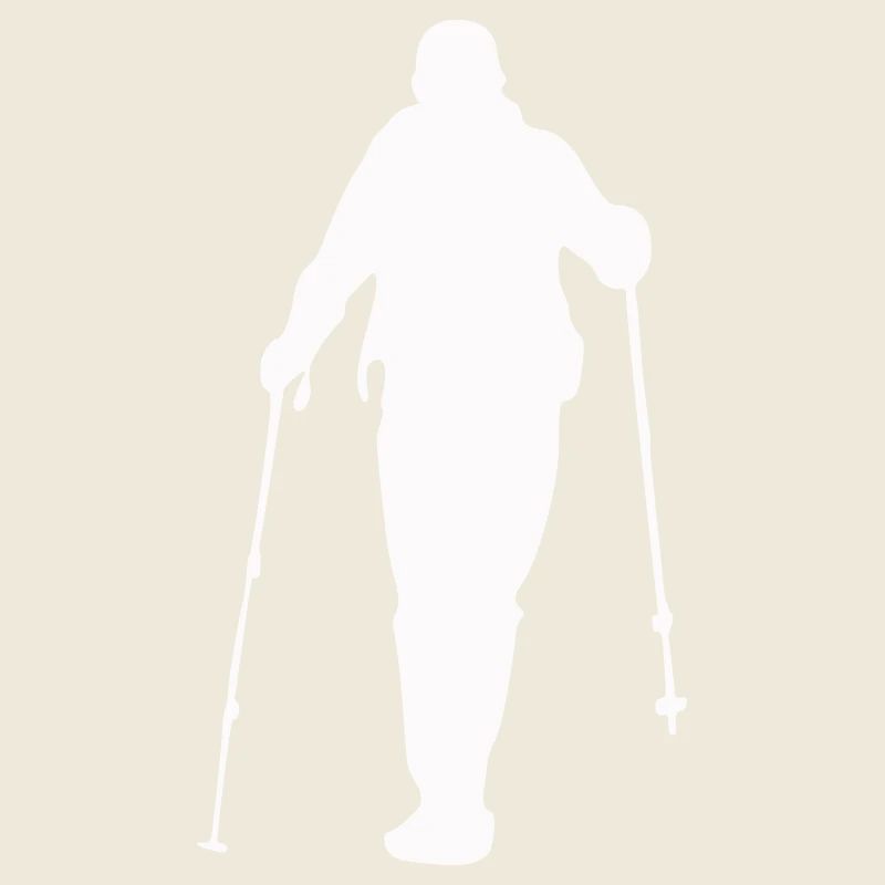 Wanderer mit Trekkingstöcken