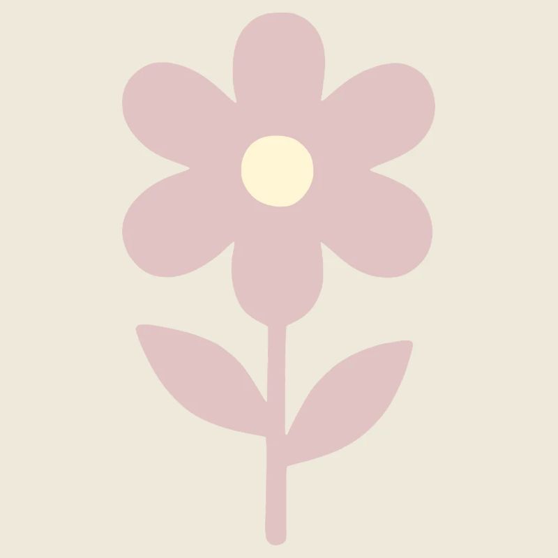 Minimale Blume in blassem Pink