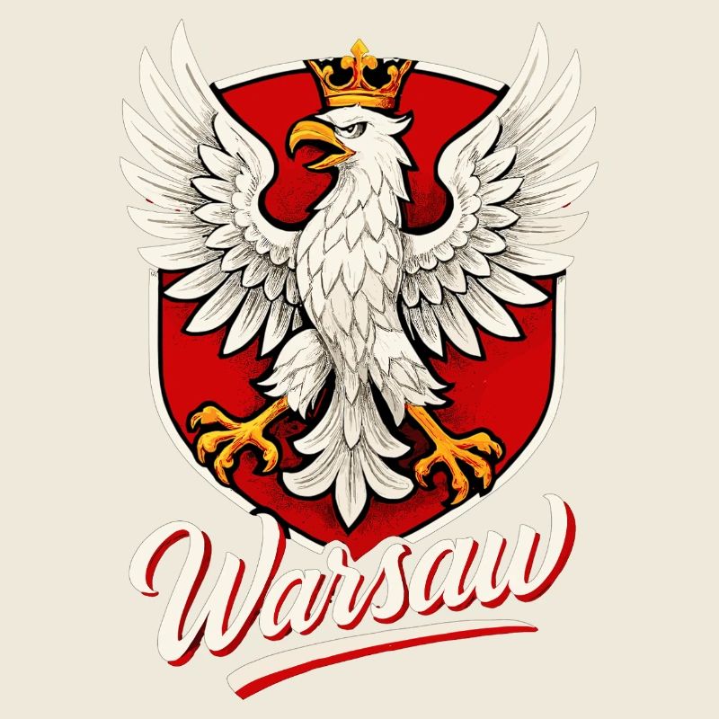 Varsovie Pologne Polska Aigle drapeau Cadeau