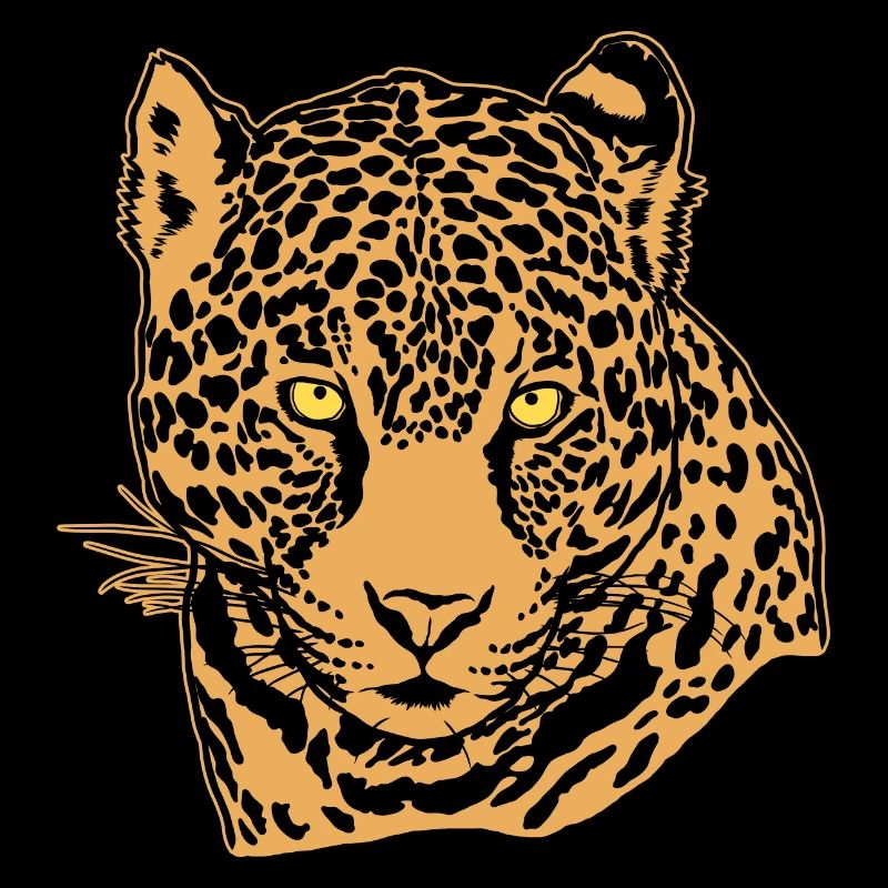 Jaguar Face Graphique Cool Big Cat Wild Animal Lover