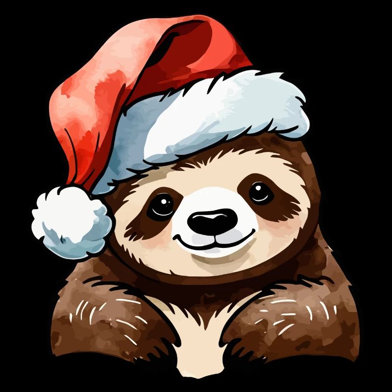 Dessin de Noël paresseux