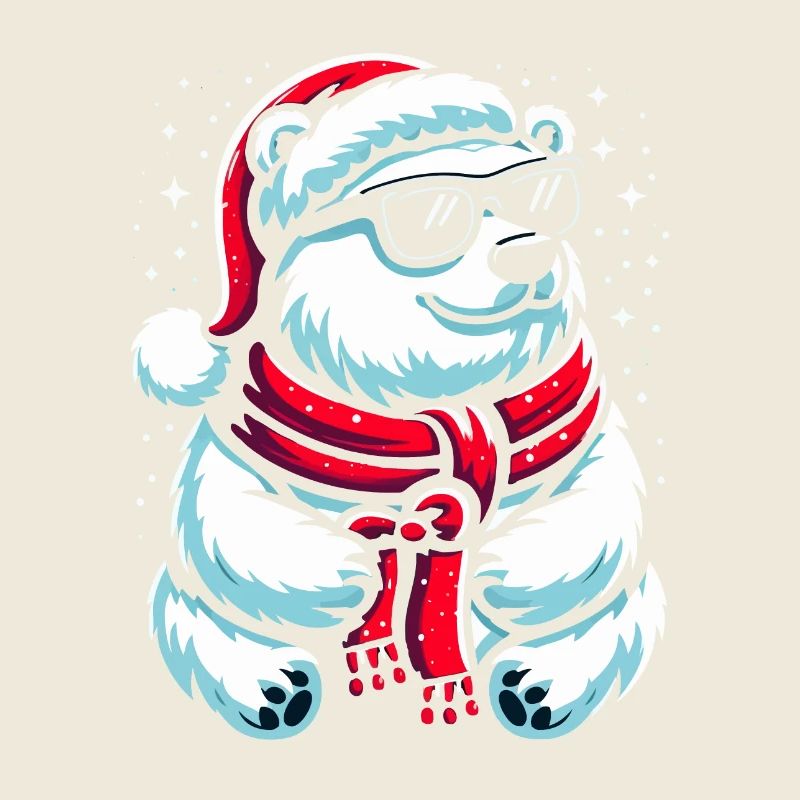 Weihnachten Cooler Eisbär