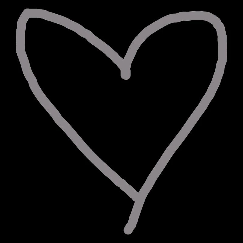 Heart Gray Gift Idea Love in Love