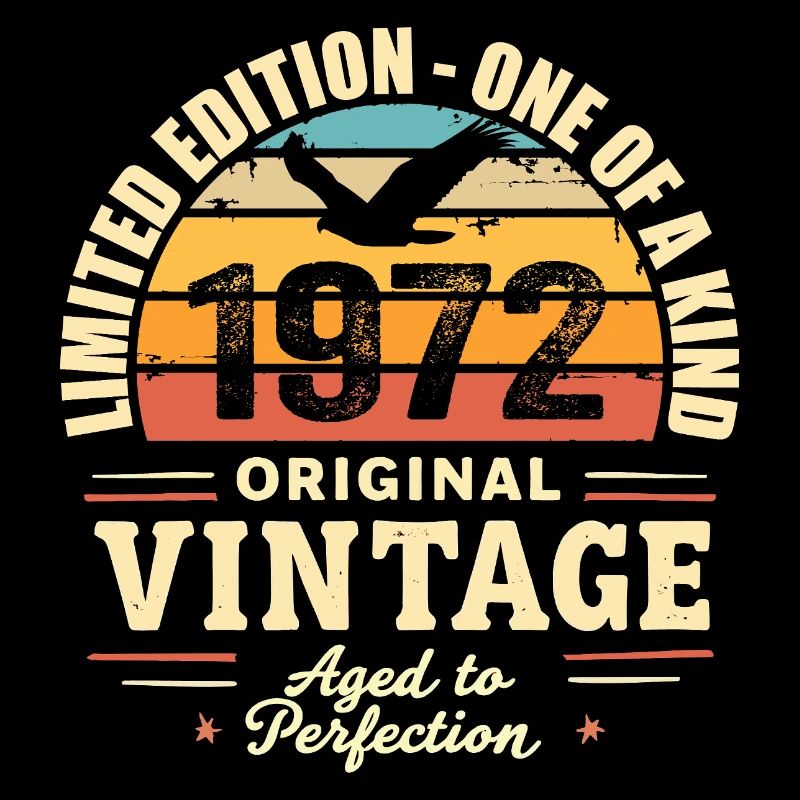 1972 Birthday Gift Vintage 1972 Retro 1972
