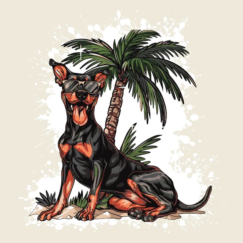 Doberman Dog Summer