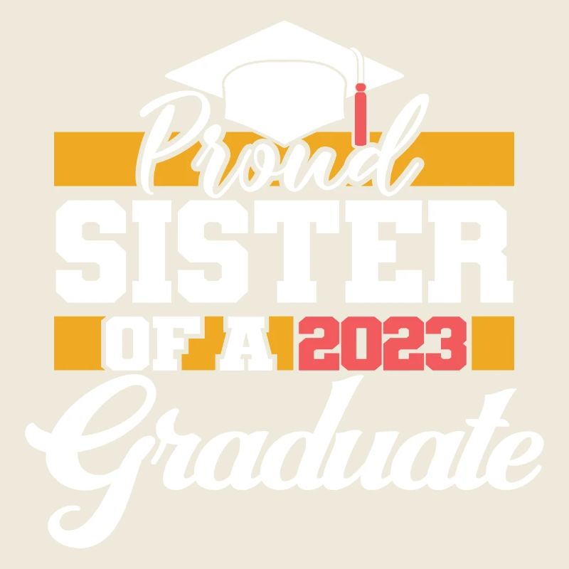 Stolze Schwester einer Abschlussfeier 2023