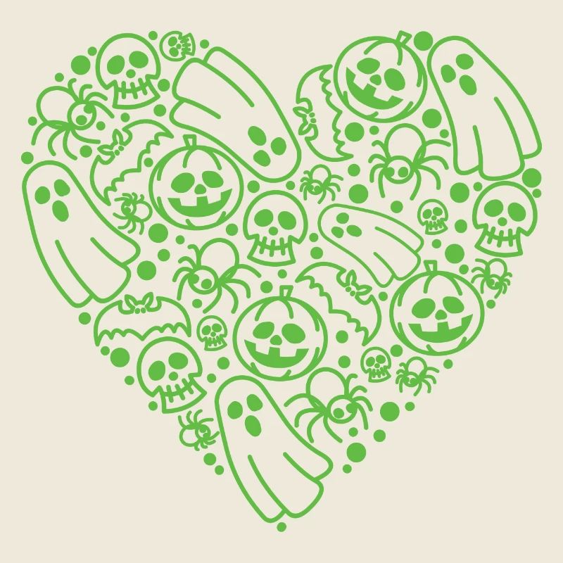 Gruseliges Halloween Zeug Herz Form Süßes oder Saures