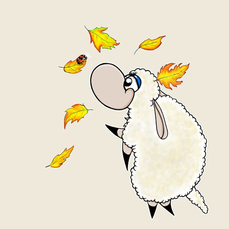 Wolly Sheepling Autumn Leaf Fall