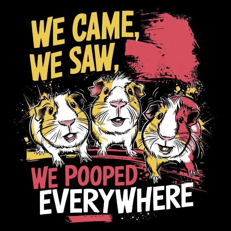 Humour de cochon d’Inde - Caca partout