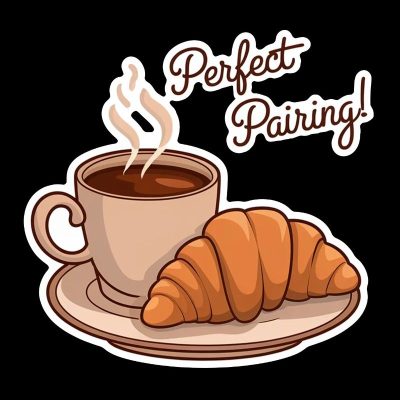 petit dejeuner parfait - café croissant