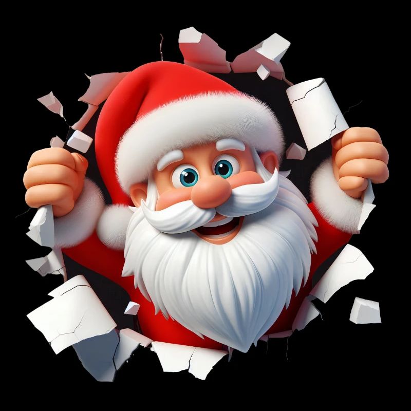 Père Noël dans le trou par l’avant 1
