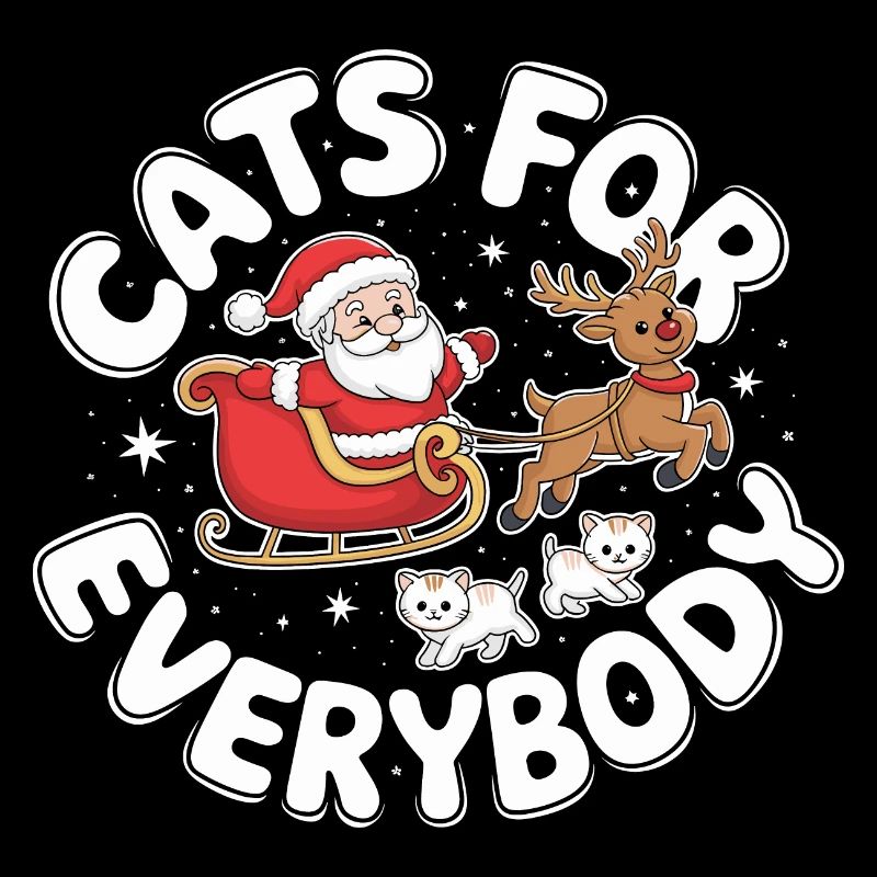 Noël Chats Chat Dame Chat Maman Drôle