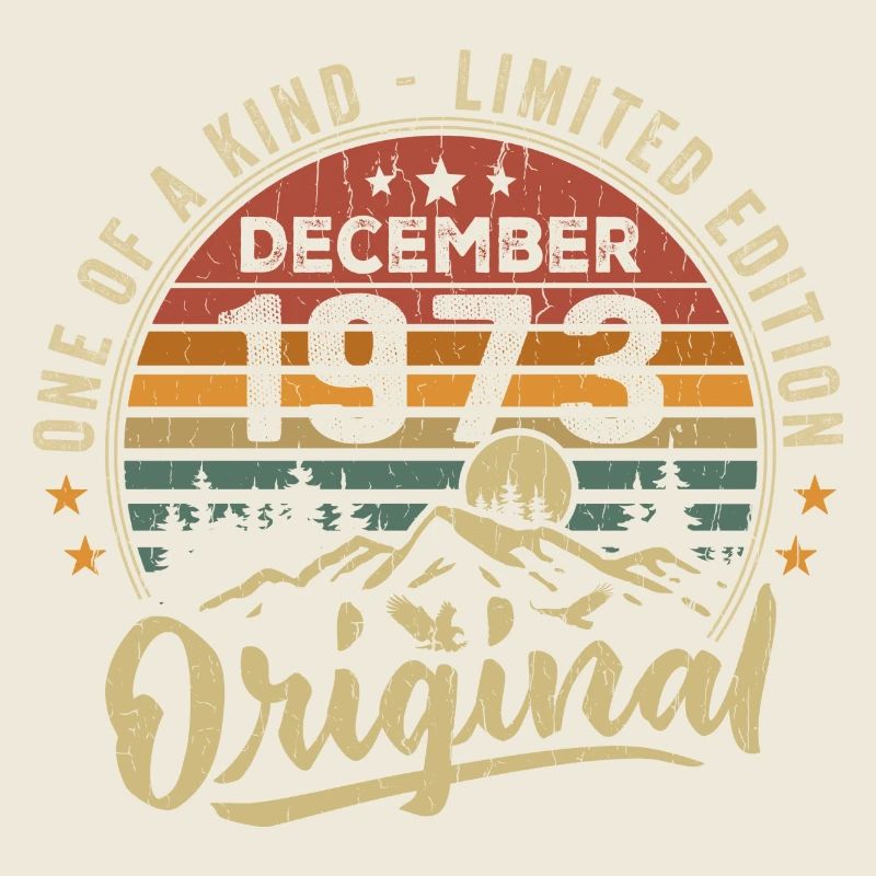 Vintage Retro December 1973 Birthday Gift