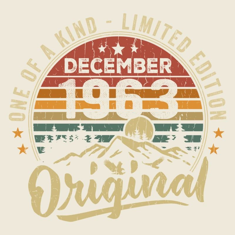 Vintage Retro December 1963 Birthday Gift