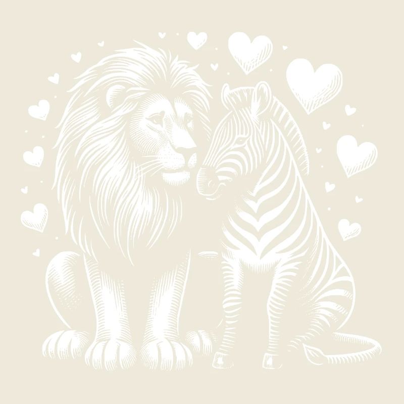 Löwe und Zebra Liebe und Freundschaft