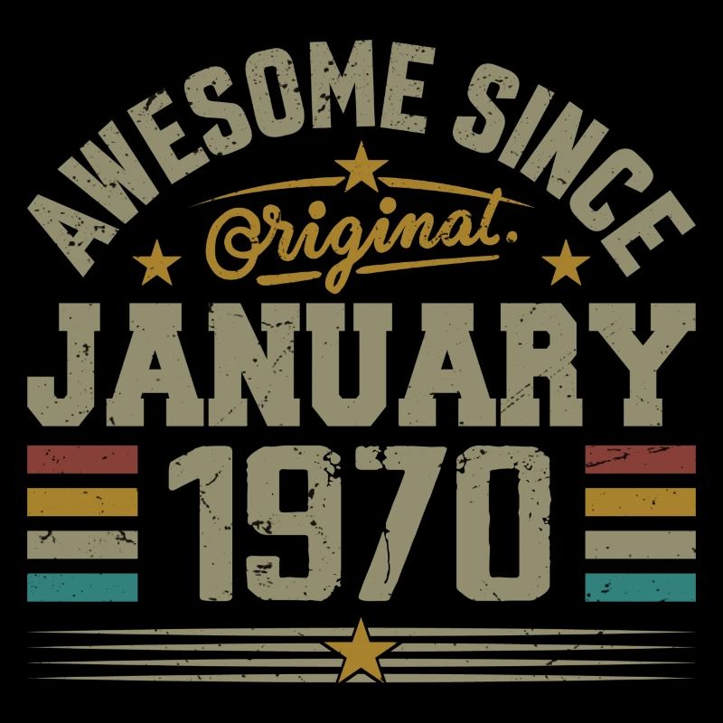 Rétro Cadeau D'anniversaire Nées En Janvier 1970