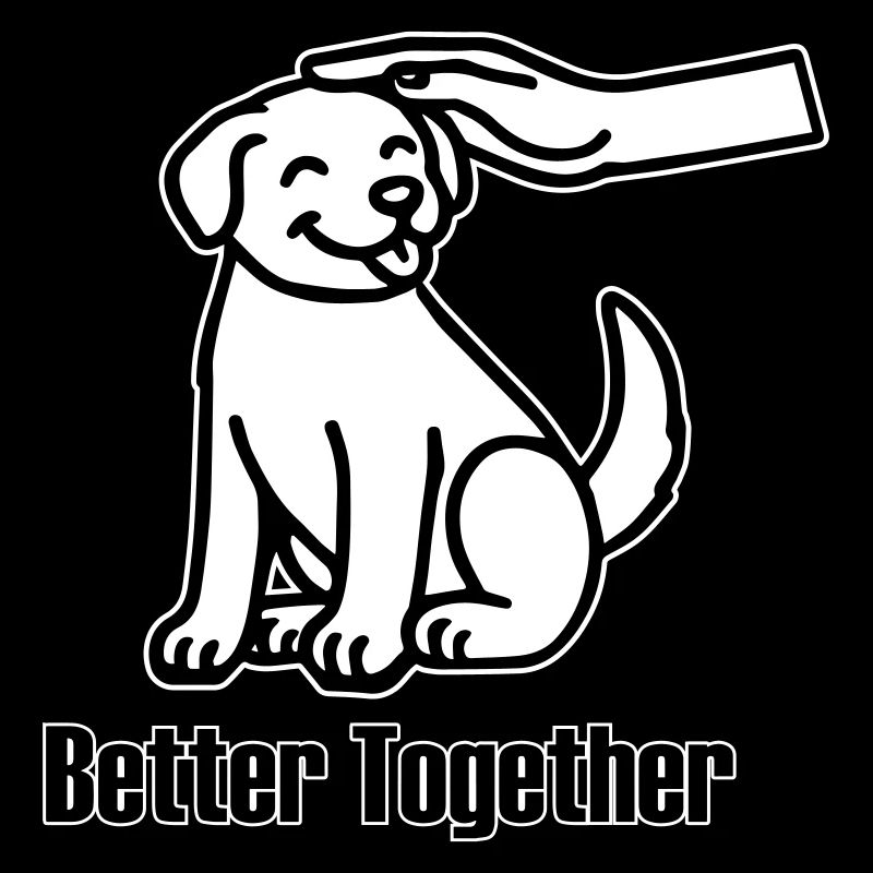 Carêtre à la main un chien - Better together design