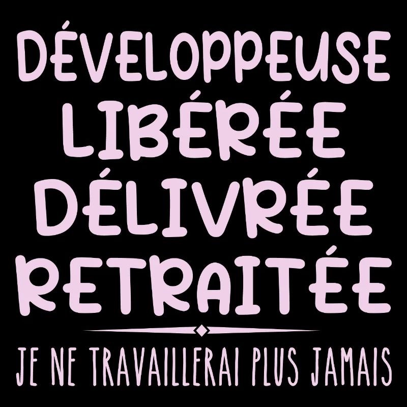Développeuse célèbre sa retraite avec humour