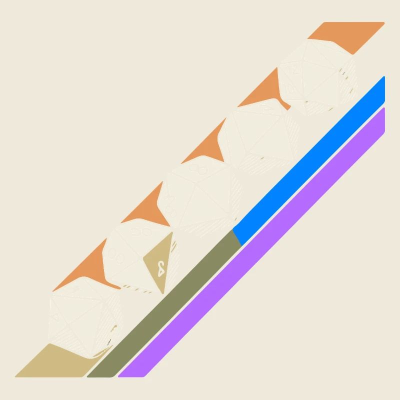 Rétro minimaliste polyédrique jeu de dés de table RPGP