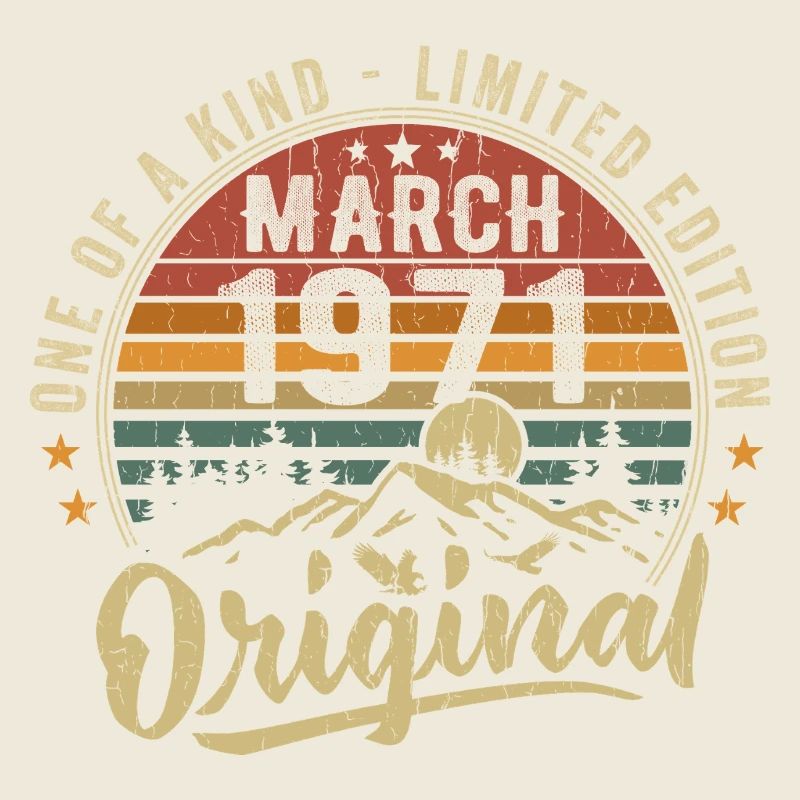 Idées D’anniversaire Mars 1971 Original March 1971