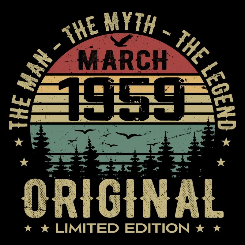 Cadeau pour le 66e Anniversaire Original Mars 1959