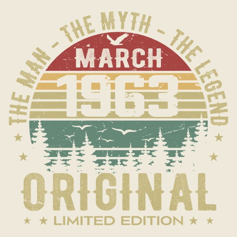 Gift for the 62nd Anniversary Original March 1963