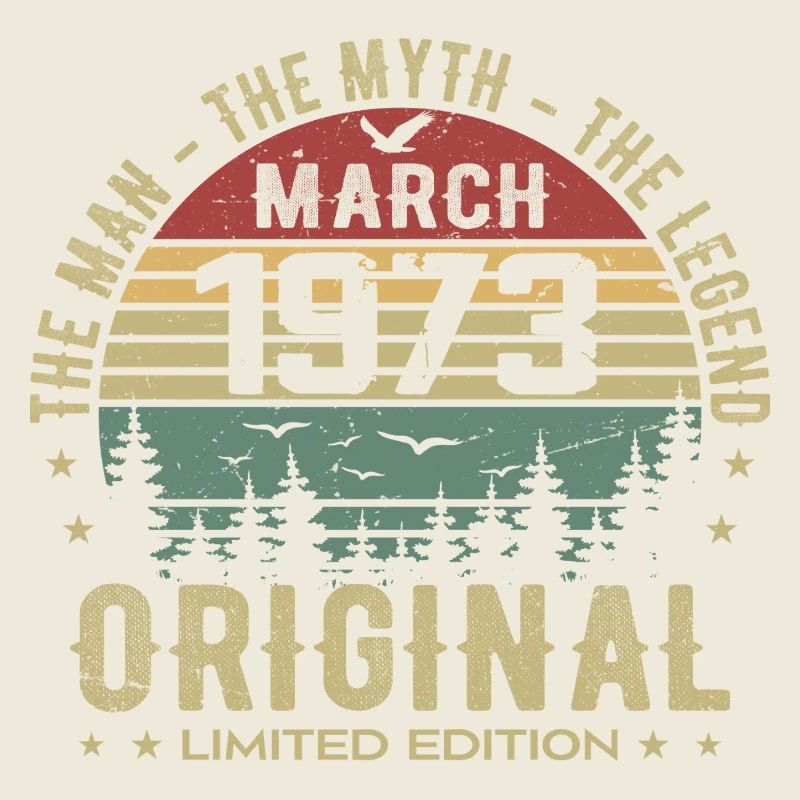 Gift for the 52nd Anniversary Original March 1973