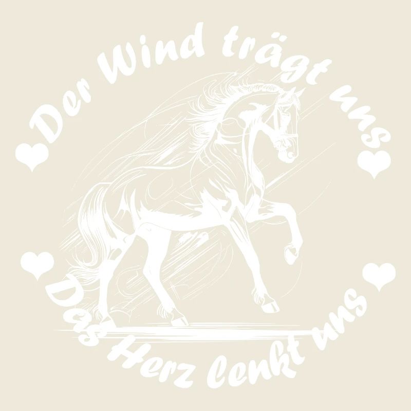 Der Wind trägt uns - Pferd (weiß)