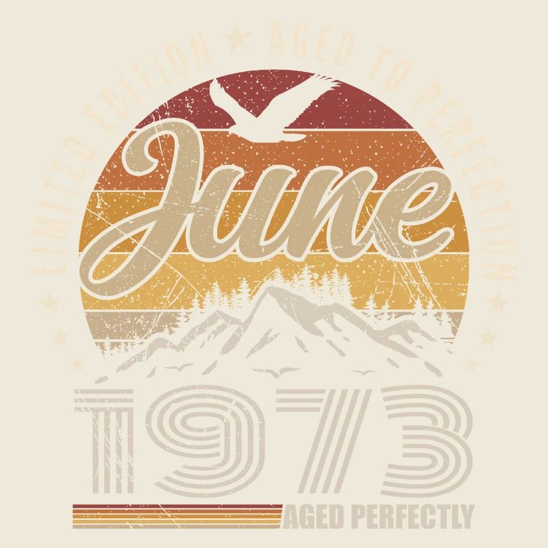 Juni 1973 Geschenk zum 52. Jahrestag Juni 1973 Retro