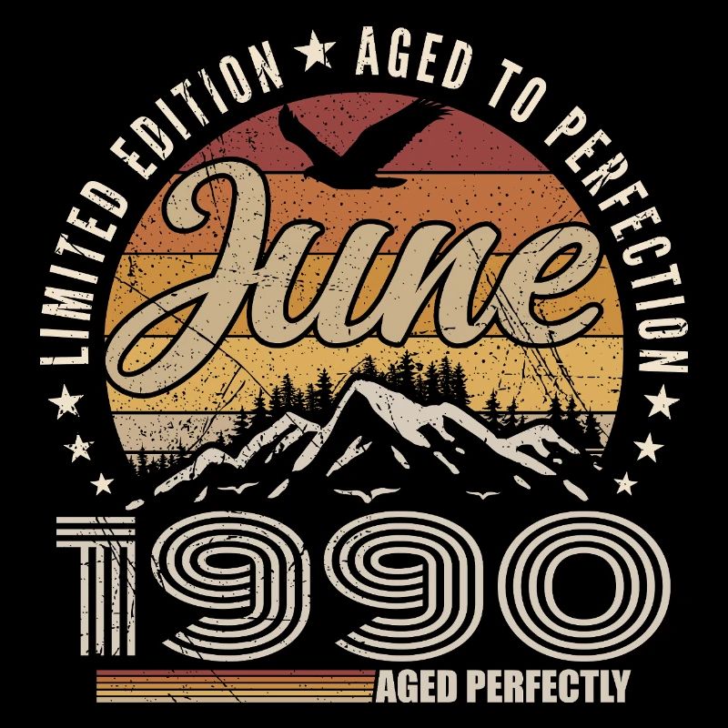 June 1990 35th Anniversary Gift June 1990 Retro