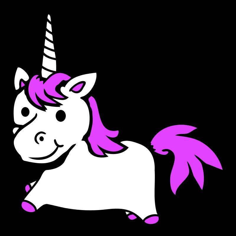 Licorne rose mignon mignon sympathique cheval de dessin animé