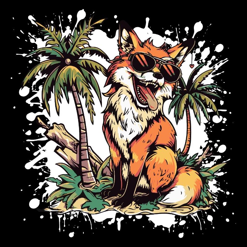 Fuchs Insel Palme