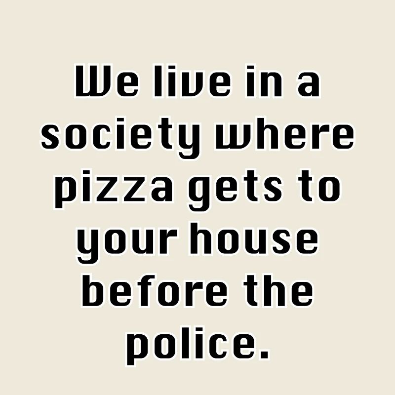Pizza vor der Polizei ...