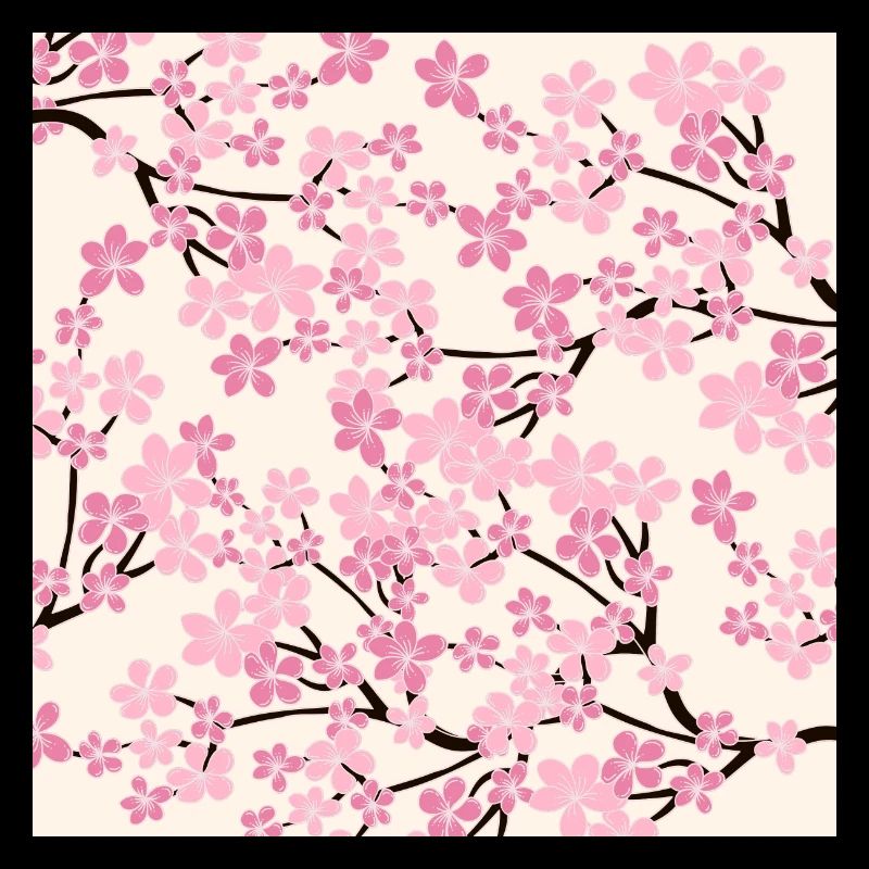 Pink Cherry Blossom Pattern - Sakura