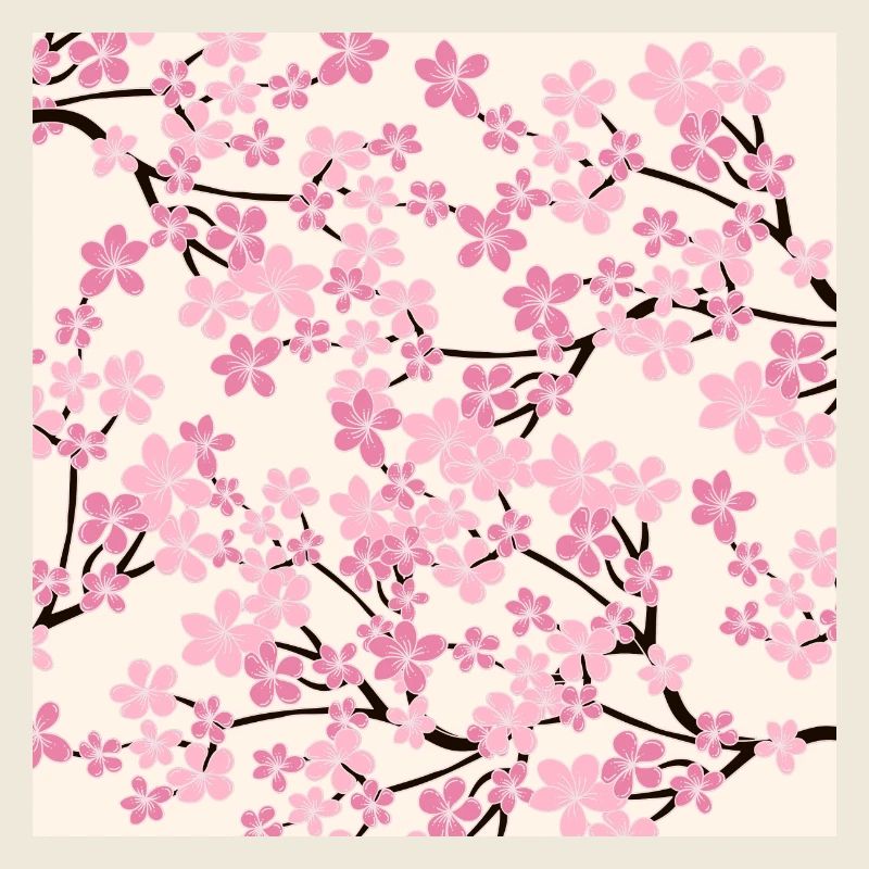Pink Cherry Blossom Pattern - Sakura
