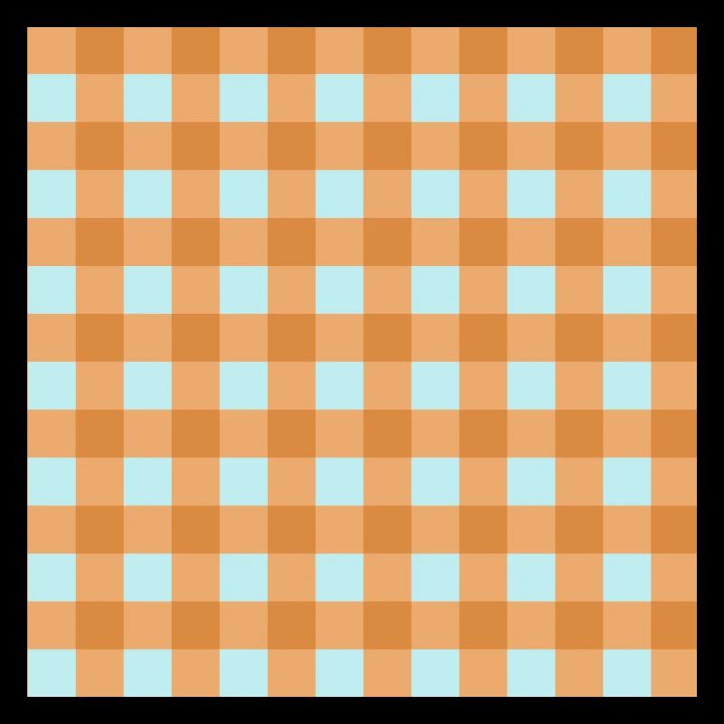 Retro 70's Buffalo Plaid Pattern in turquoise