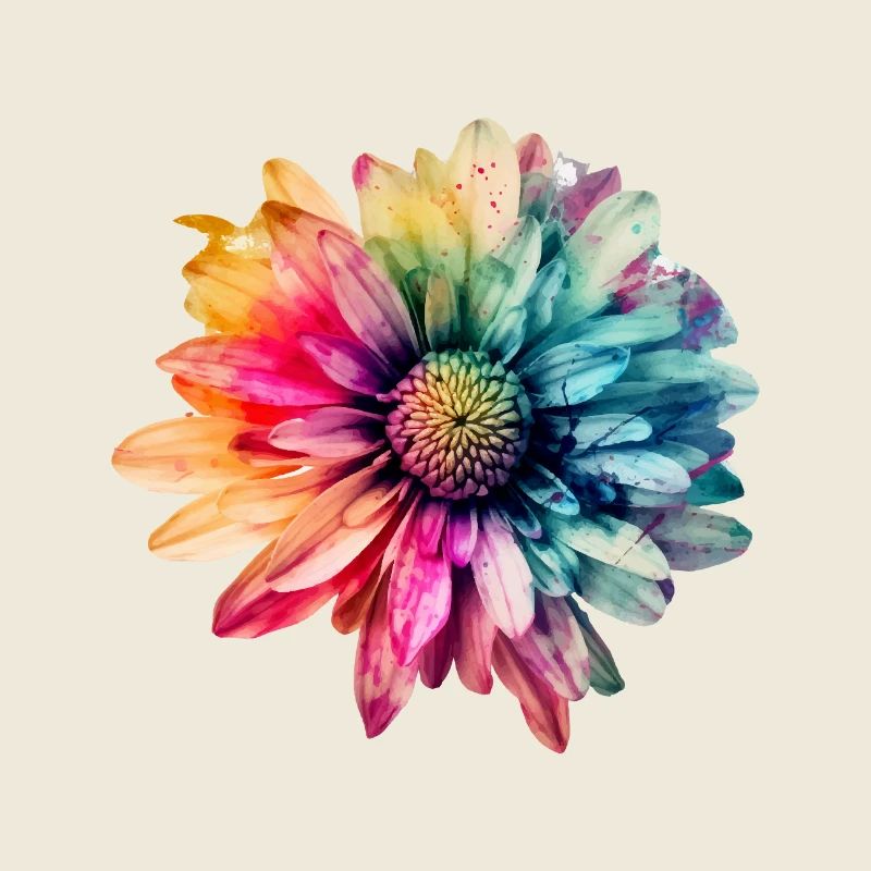 Multi-Colored Flower 1