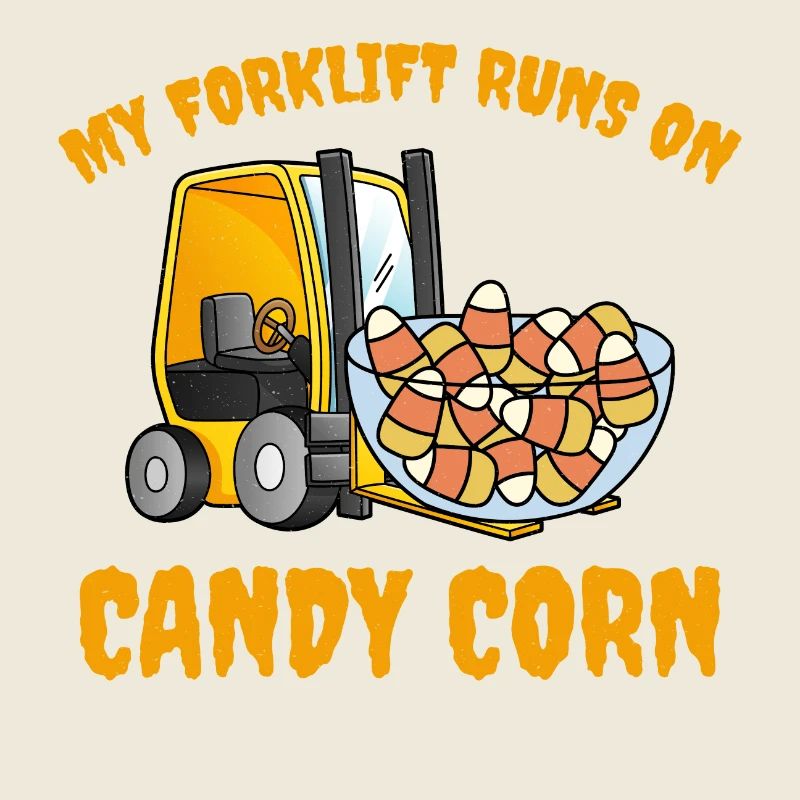 Halloween Forklift Operator Candy Corn