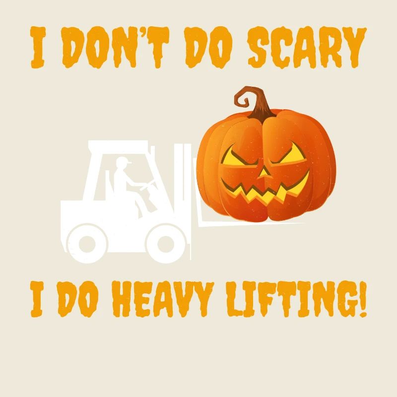 Halloween Ghost Forklift Operator Pumpkin Funny
