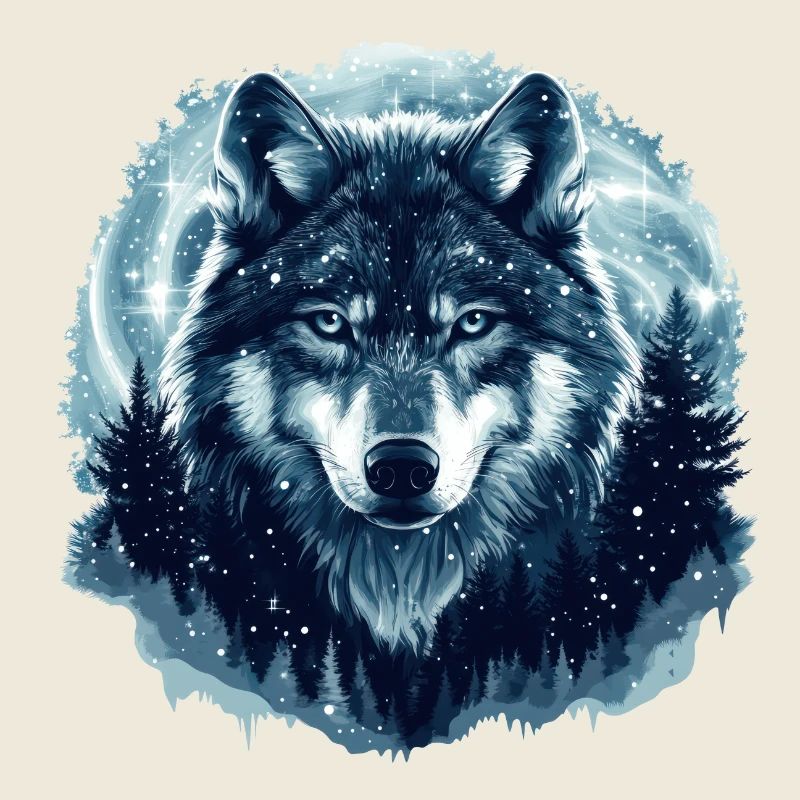 Forêt d’hiver des loups